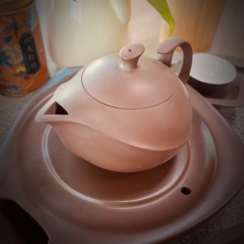Walnut purple clay teapot set HT