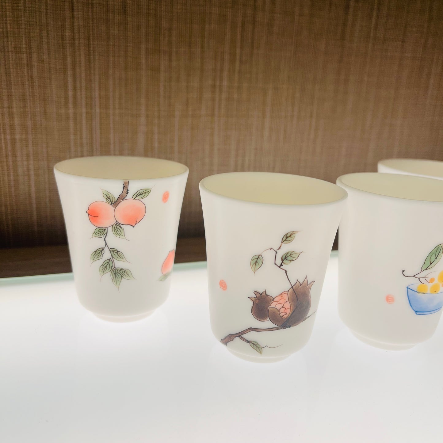 Jade porcelain hand-painted pastel drinking cup set YCFC-SH-4S