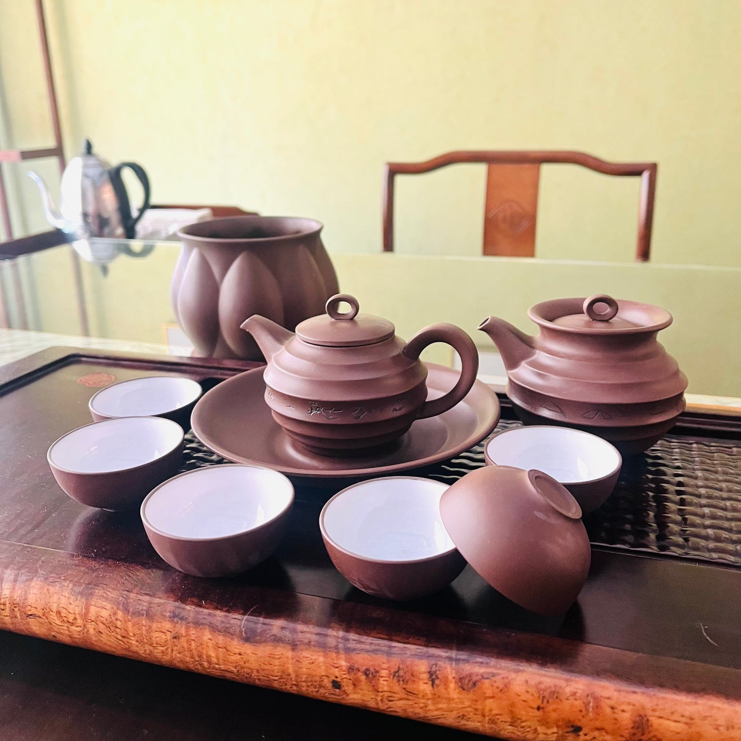 Tenfu Purple Clay Bamboo Rhyme Pot Set ZYP-S