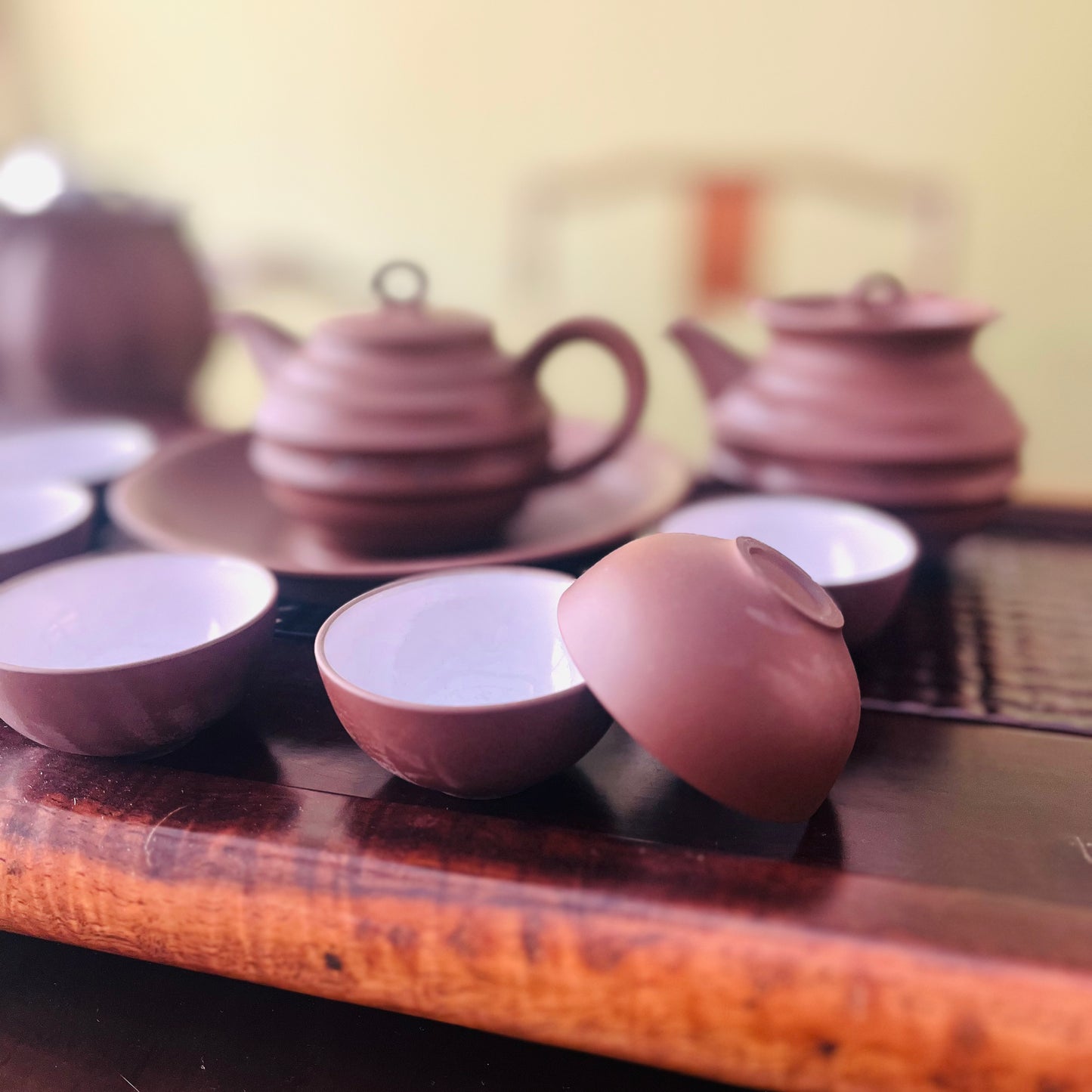 Tenfu Purple Clay Bamboo Rhyme Pot Set ZYP-S