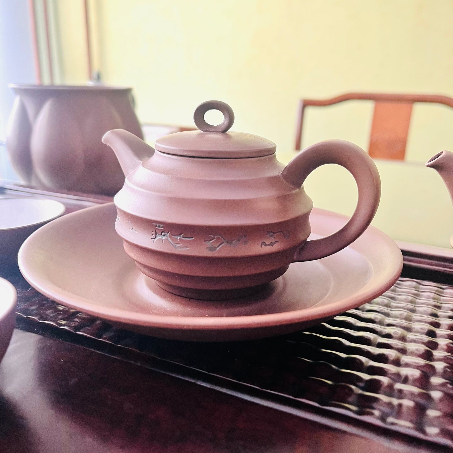 Tenfu Purple Clay Bamboo Rhyme Pot Set ZYP-S