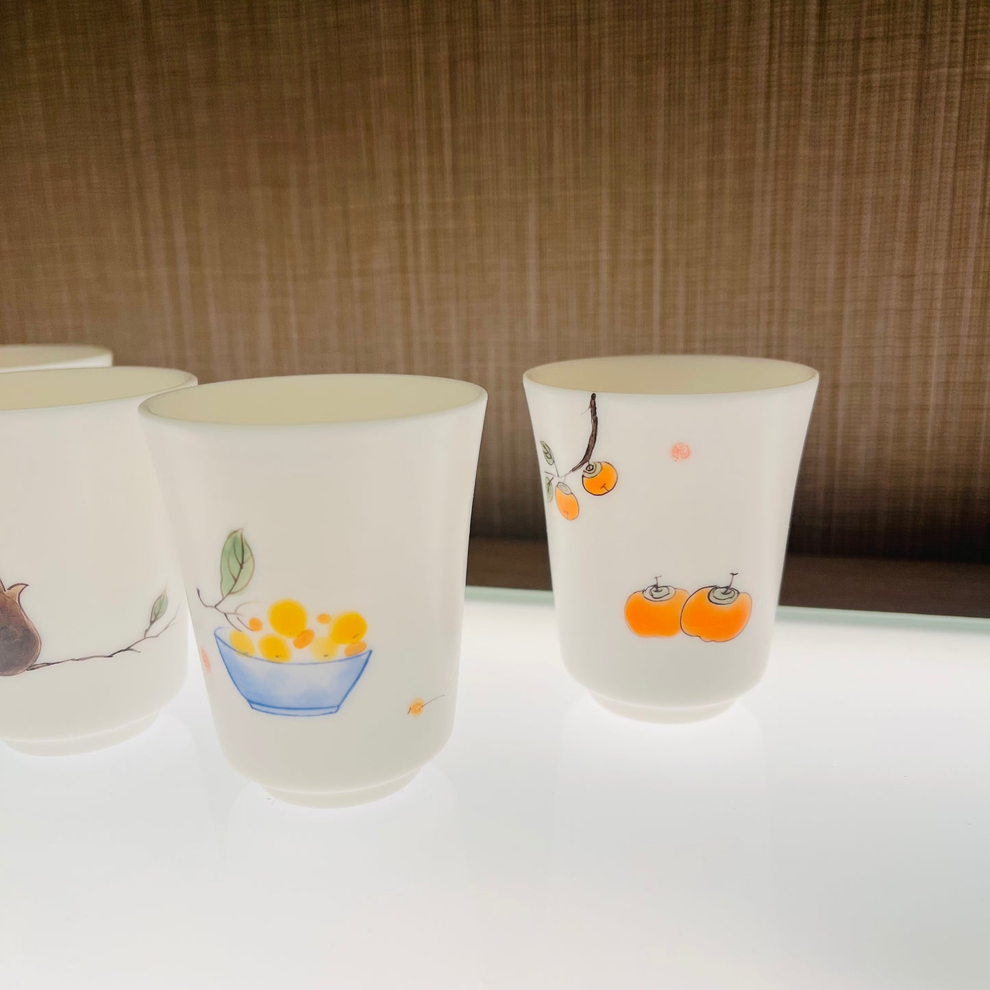 Jade porcelain hand-painted pastel drinking cup set YCFC-SH-4S