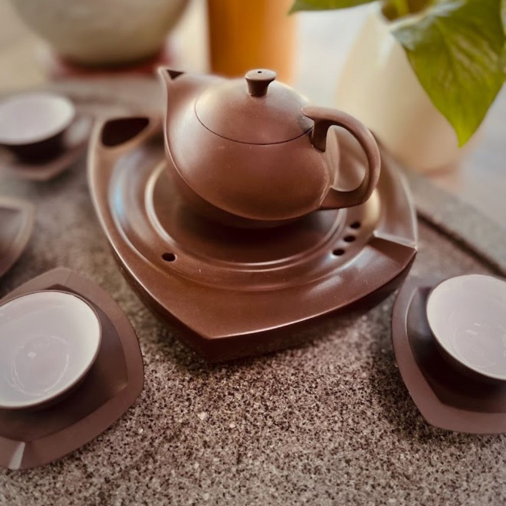 Walnut purple clay tea set HT