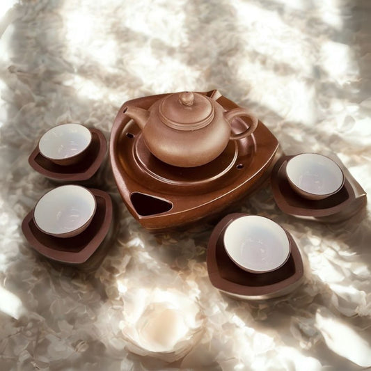 Horizontal purple clay pot set SP