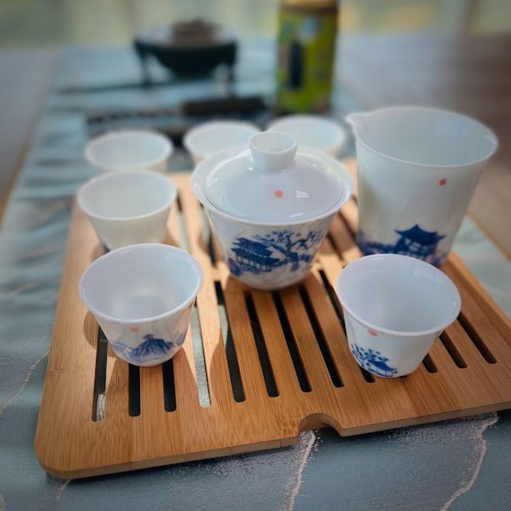 Hand-painted blue and white Yiyun bowl set SHWQH-YY-4KS