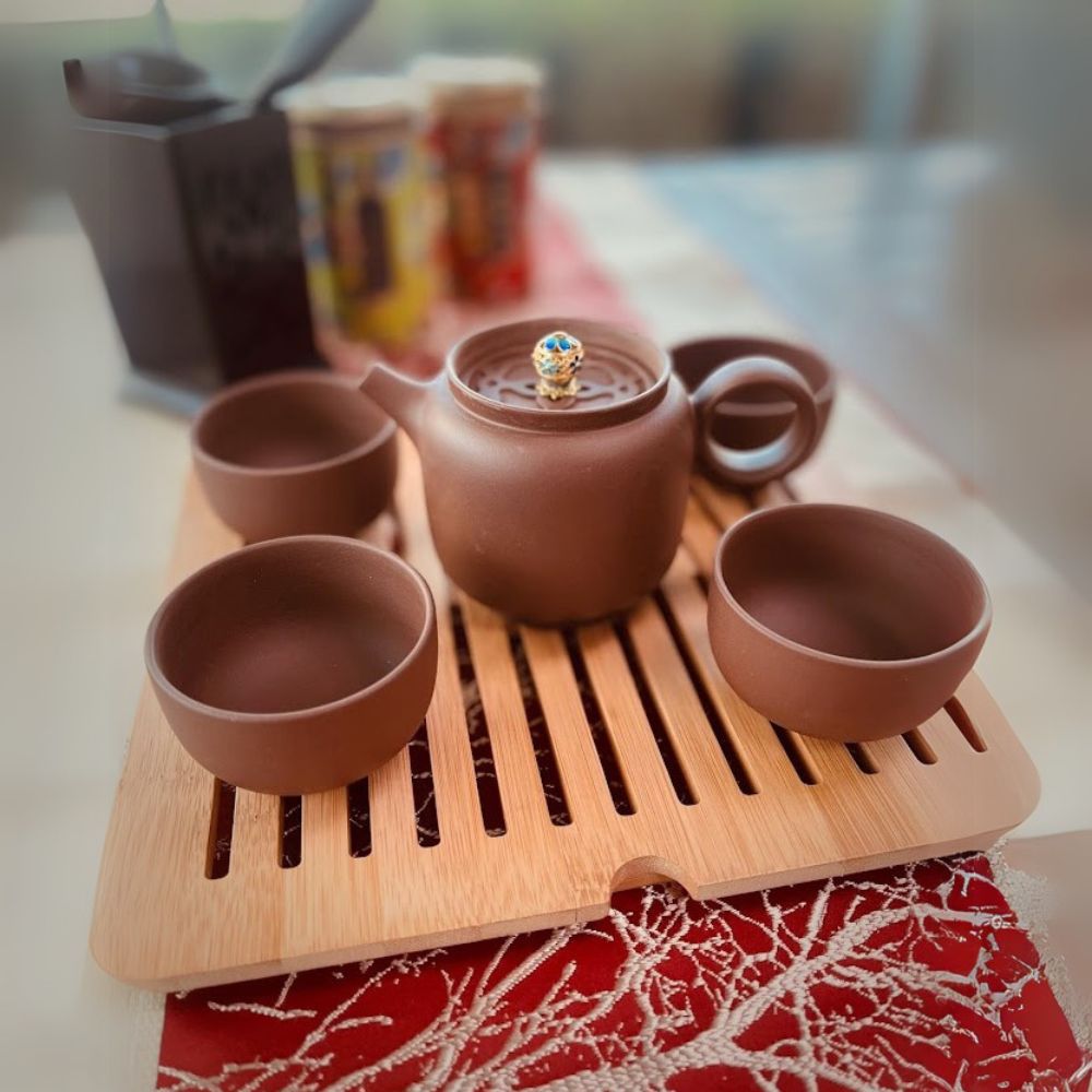 天福紫砂宫灯壶组 GDP-S