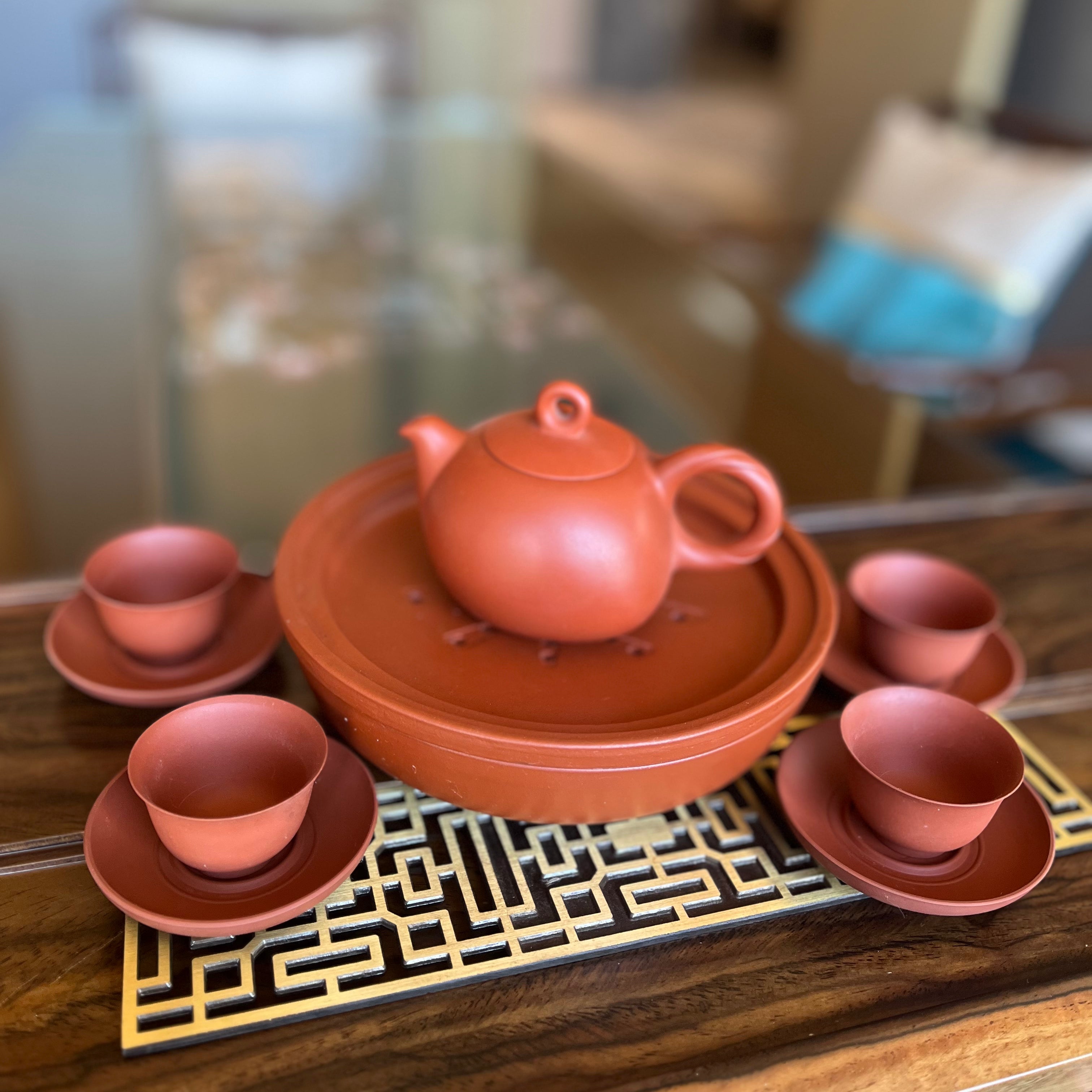 一盏双喜朱泥壶套装 YZ-SXZN