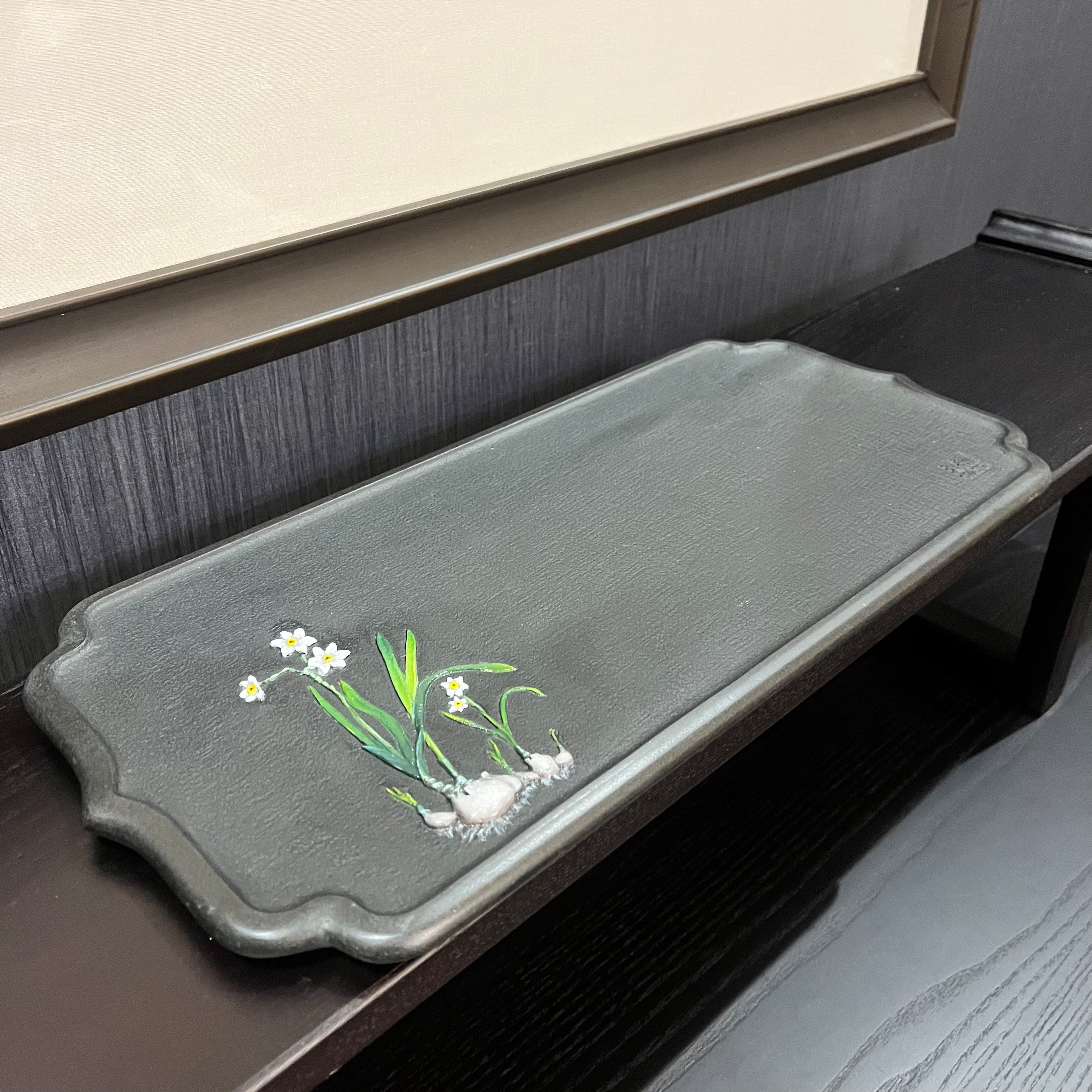 Painted Narcissus Tea Tray